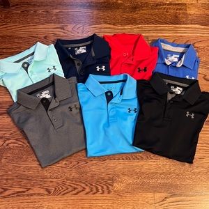 Under Armour boys short sleeve shirts (all size YMD)